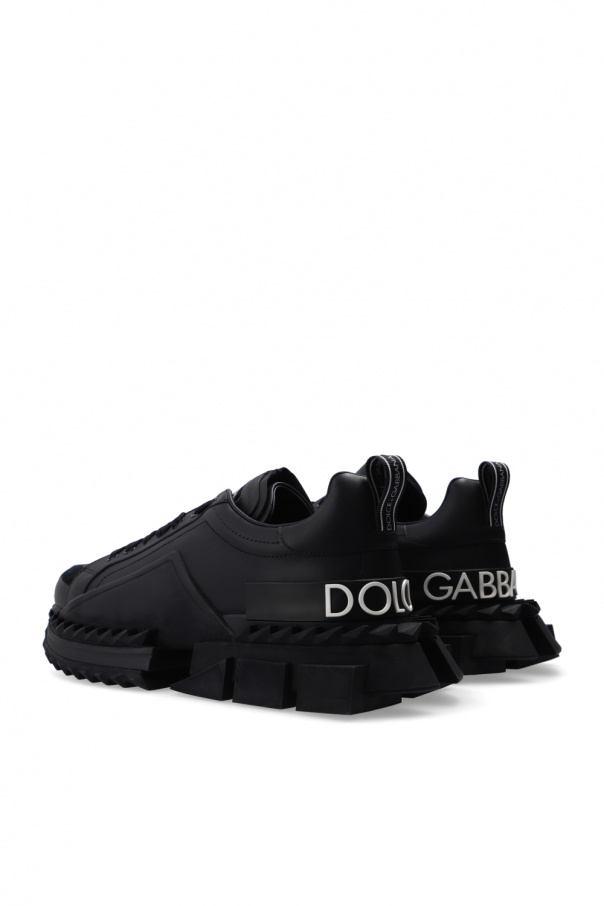 VIP【関税送料無料】希少 DOLCE & GABBANA WHITE BLACK SNEAKERS Dolce & Gabbana Kids Leather Logo Sneakers | Harrods HK